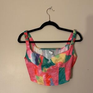 Vibrant Multicolor Women's Crop Top
